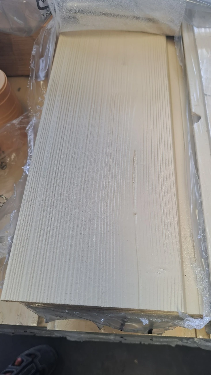 60 m² Fichte PASTELLBEIGE Profilholz mit Rhombusprofil 19x145 mm