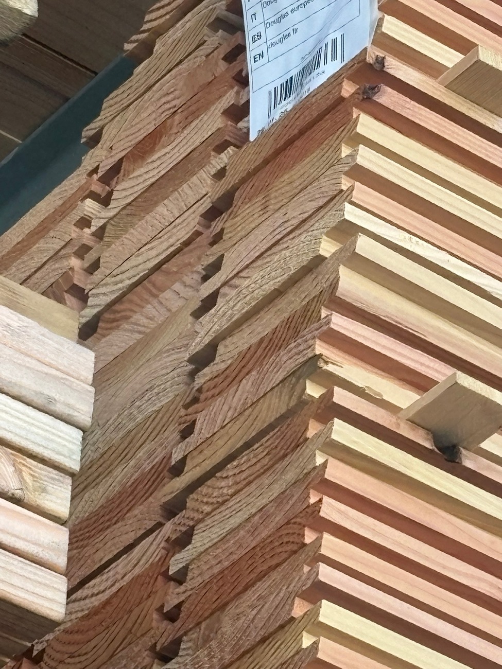 138 m² Profilholz Douglasie 21x143 mm
