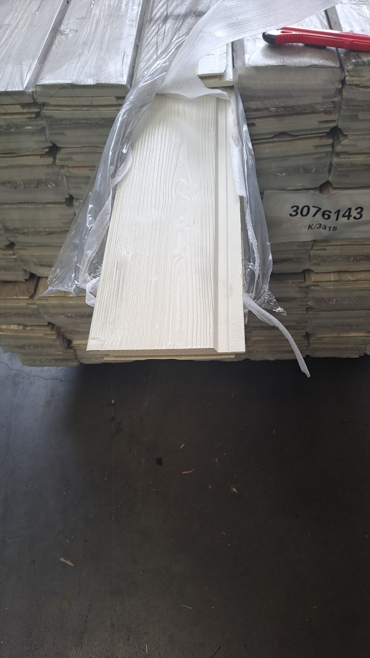 84 m² Fichte PERLWEISS Profilholz mit Rhombusprofil 19x145 mm